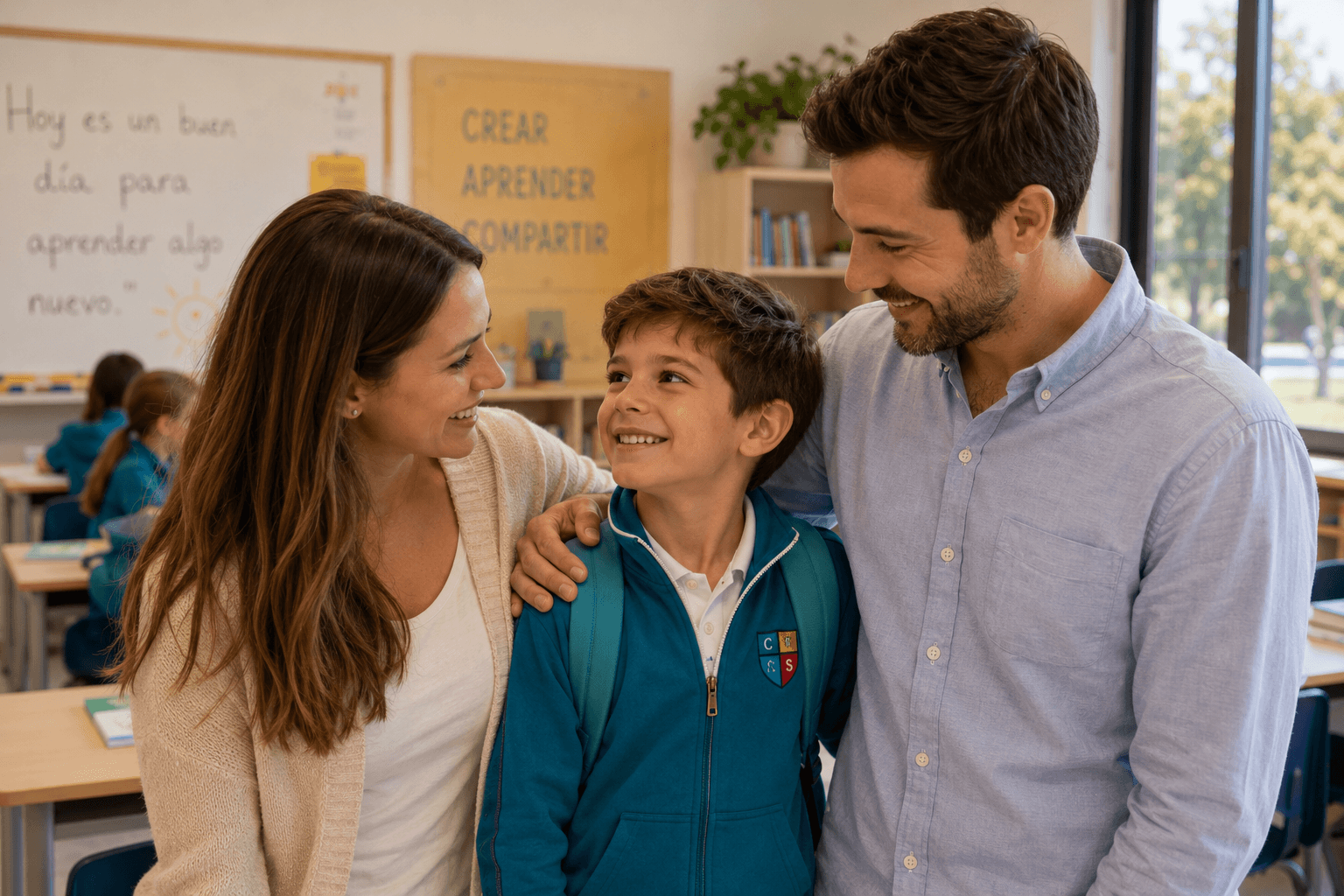 Estudiantes compartiendo una actividad en el Colegio Del Sol